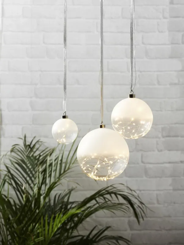 Bombka szklana z podświetleniem Led GLOW 10cm na baterie — zdjęcie 6
