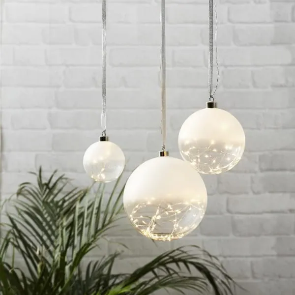 Bombka szklana z podświetleniem Led GLOW 15cm — zdjęcie 3