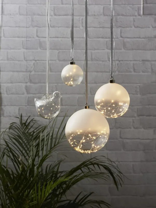 Bombka szklana z podświetleniem Led GLOW 15cm — zdjęcie 5