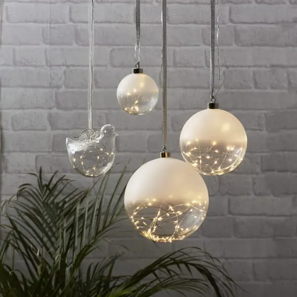 Bombka szklana z podświetleniem Led GLOW 20cm — zdjęcie 3