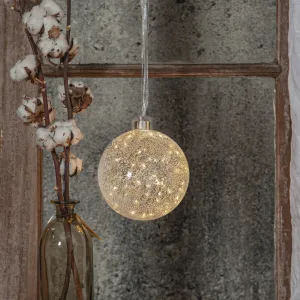 Bombka szklana z podświetleniem Led GLOW SNOW 15cm