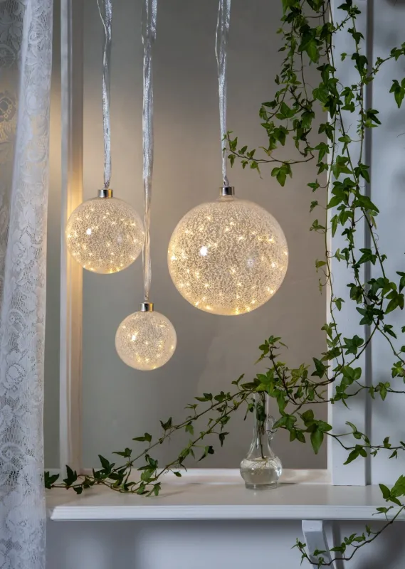Bombka szklana z podświetleniem Led GLOW SNOW 15cm — zdjęcie 6