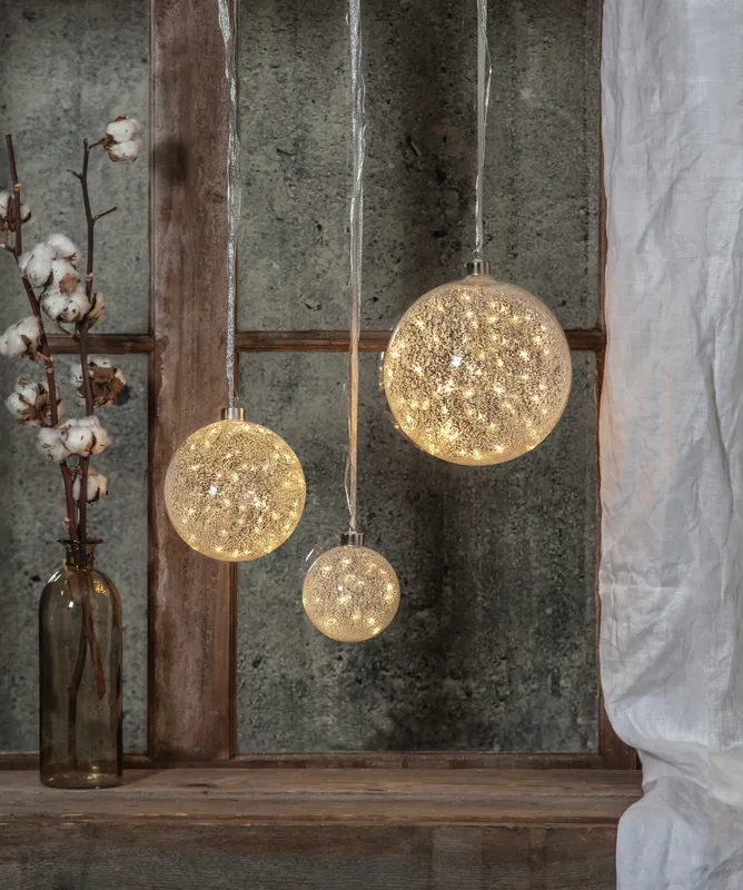Bombka szklana z podświetleniem Led GLOW SNOW 15cm — zdjęcie 7