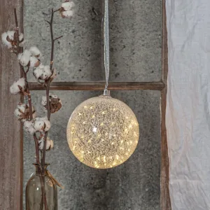 Bombka szklana z podświetleniem Led GLOW SNOW 20cm
