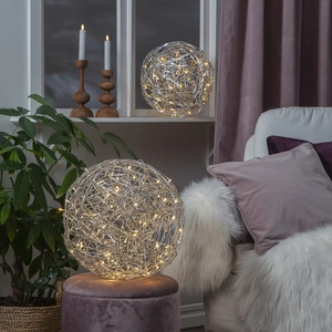 Dekoracja LED metalowa Kula TRASSEL 37,5 cm średnicy