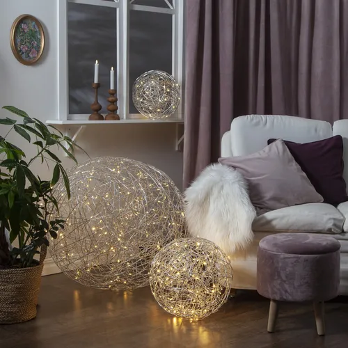 Dekoracja LED metalowa Kula TRASSEL 37,5 cm średnicy — zdjęcie 5