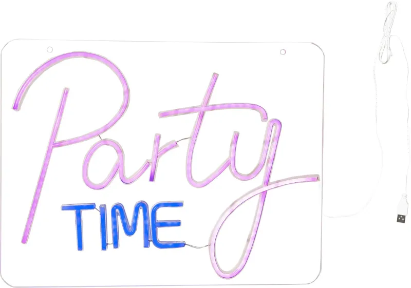 Dekoracja LED napis Party Time PLEXY — zdjęcie 2
