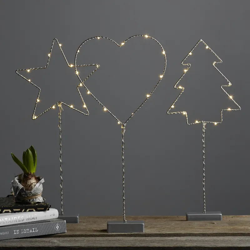 Dekoracja choinka Led WIRY 42cm na baterie — zdjęcie 3