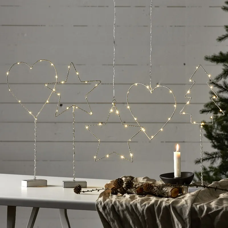 Dekoracja choinka Led WIRY 42cm na baterie — zdjęcie 4
