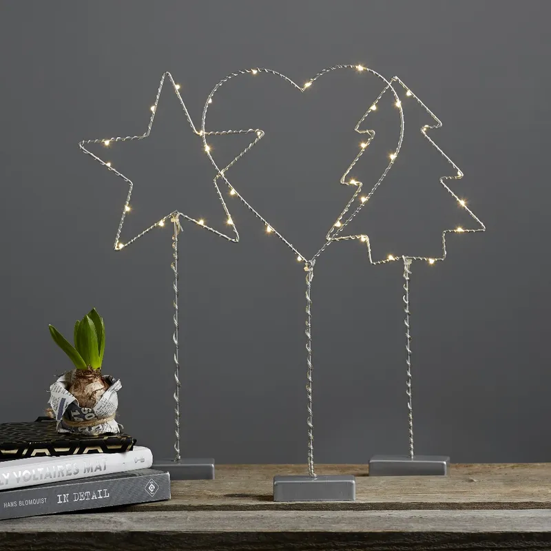 Dekoracja choinka Led WIRY 42cm na baterie — zdjęcie 5
