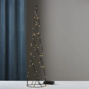 Dekoracja choinka stożek Led HELIX 60cm na baterie