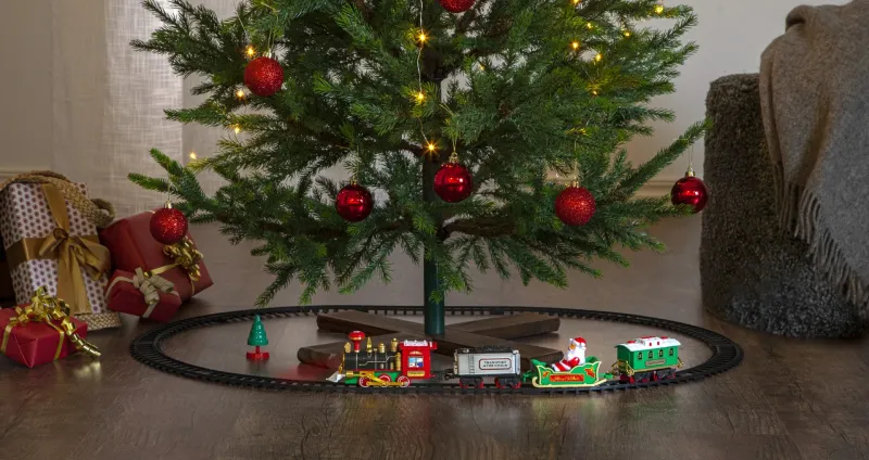 Dekoracja grająca świąteczny pociąg Led X-MAS TRAIN — zdjęcie 12