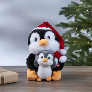 Dekoracja grające pingwinki MERRY PAL 25cm na baterie