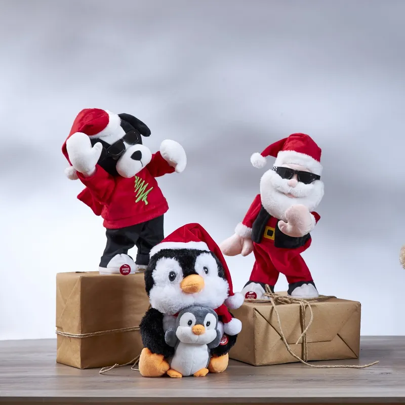 Dekoracja grające pingwinki MERRY PAL 25cm na baterie — zdjęcie 4