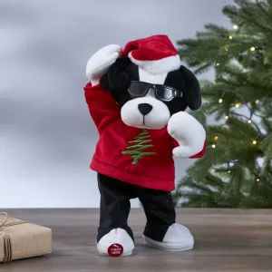 Dekoracja grający piesek MERRY PAL 33cm na baterie