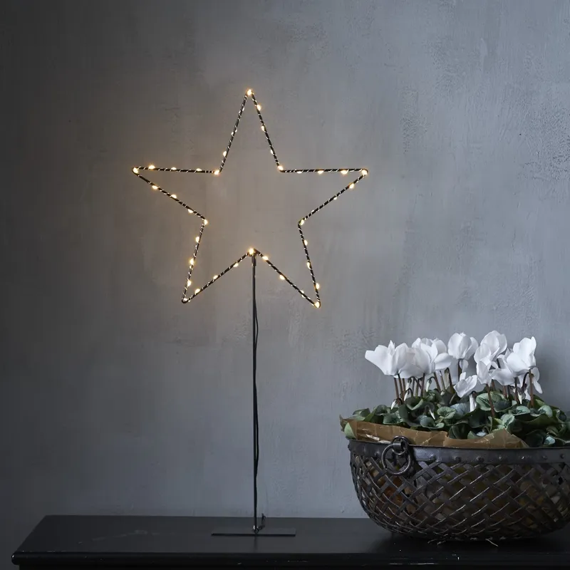 Dekoracja gwiazda stojąca z oświetleniem Led MIRA 65cm wysokości — zdjęcie 3