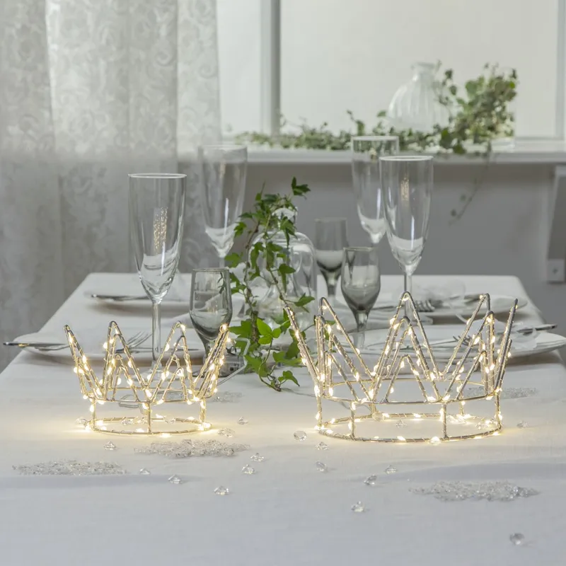Dekoracja korona z oświetleniem Led 12cm na baterie — zdjęcie 3