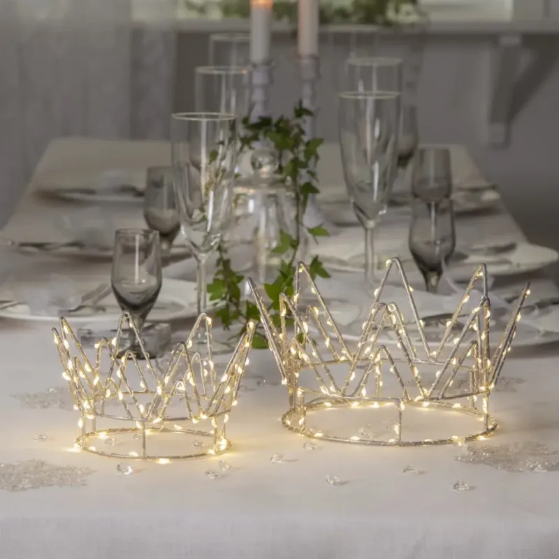 Dekoracja korona z oświetleniem Led 9,50cm na baterie — zdjęcie 3