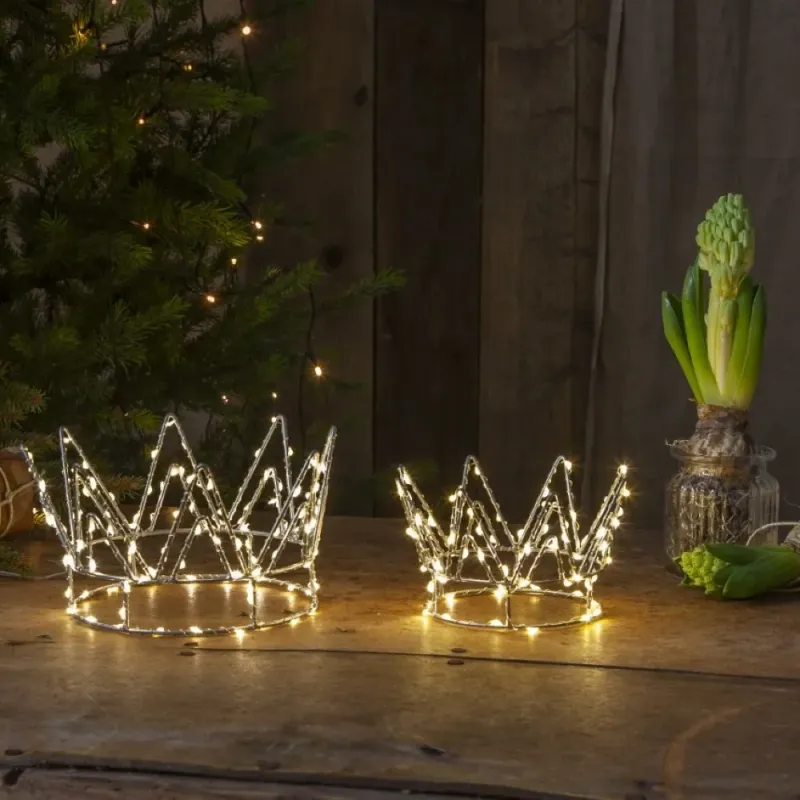 Dekoracja korona z oświetleniem Led 9,50cm na baterie — zdjęcie 4