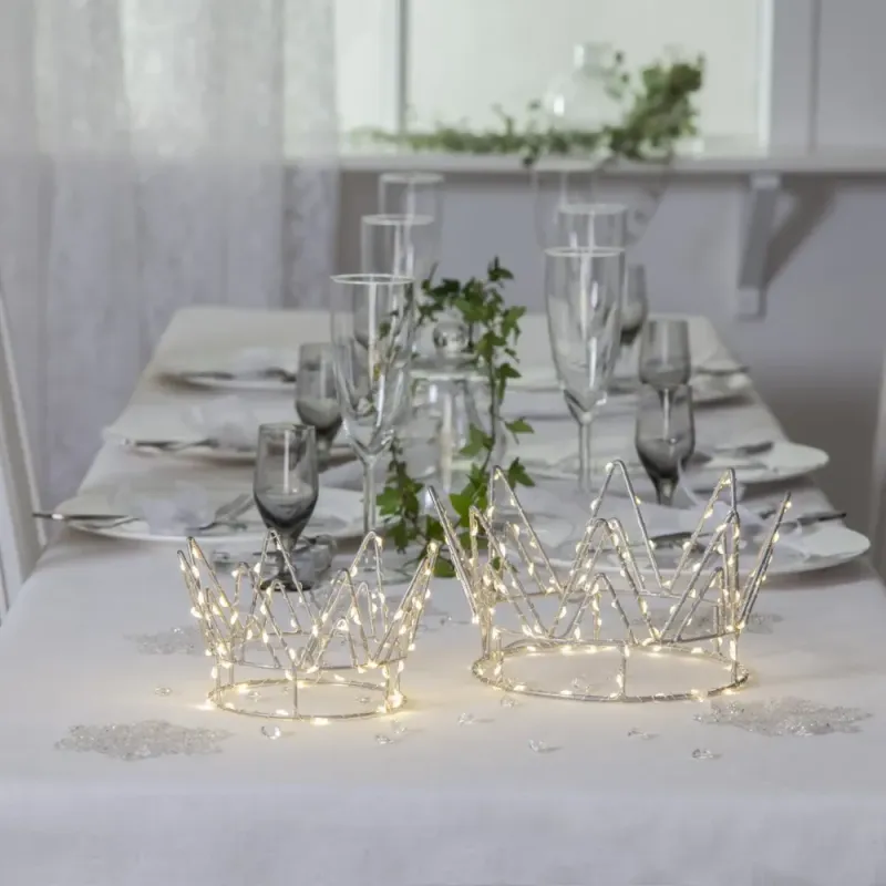 Dekoracja korona z oświetleniem Led 9,50cm na baterie — zdjęcie 5