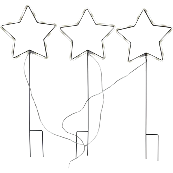 Dekoracja ogrodowa 3 gwiazdki Led NEONSTAR — zdjęcie 2