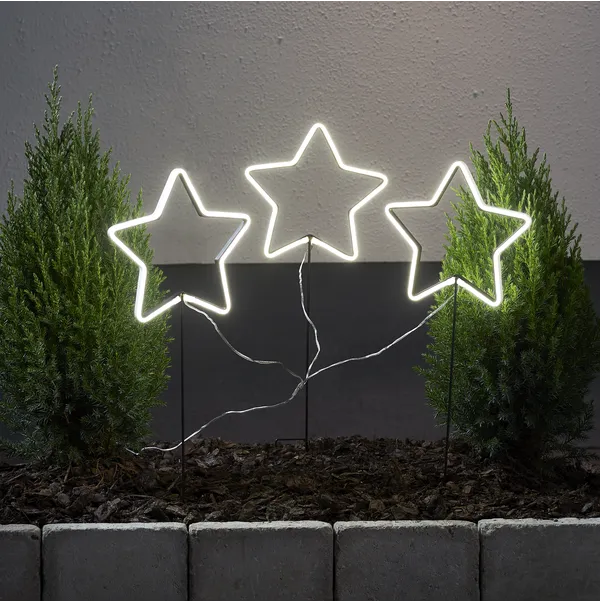 Dekoracja ogrodowa 3 gwiazdki Led NEONSTAR — zdjęcie 3
