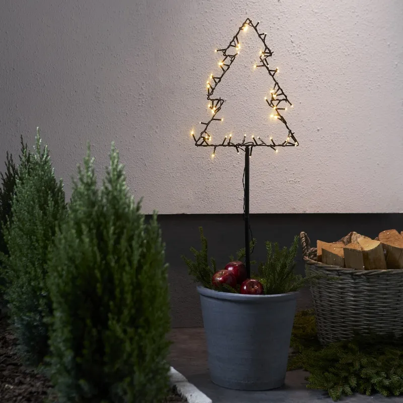 Dekoracja ogrodowa choinka Led SPIKY 90cm na baterie — zdjęcie 3