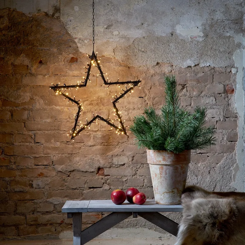 Dekoracja ogrodowa gwiazda Led SPIKY 60cm średnicy Timer — zdjęcie 3