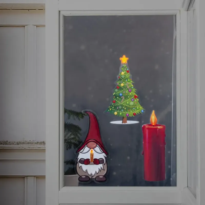 Dekoracja okienna choinka Led WINDO 23,50cm na baterie — zdjęcie 3
