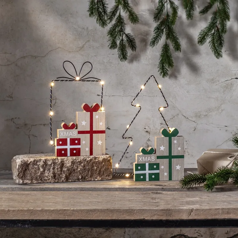 Dekoracja prezenty Led JOLLY 25cm na baterie — zdjęcie 3