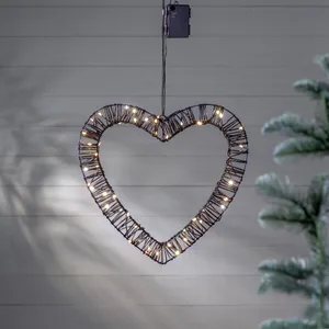 Dekoracja serce wiszące z oświetleniem Led VICKE 40cm na baterie