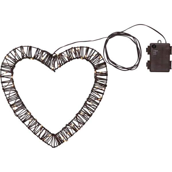 Dekoracja serce wiszące z oświetleniem Led VICKE 40cm na baterie — zdjęcie 2
