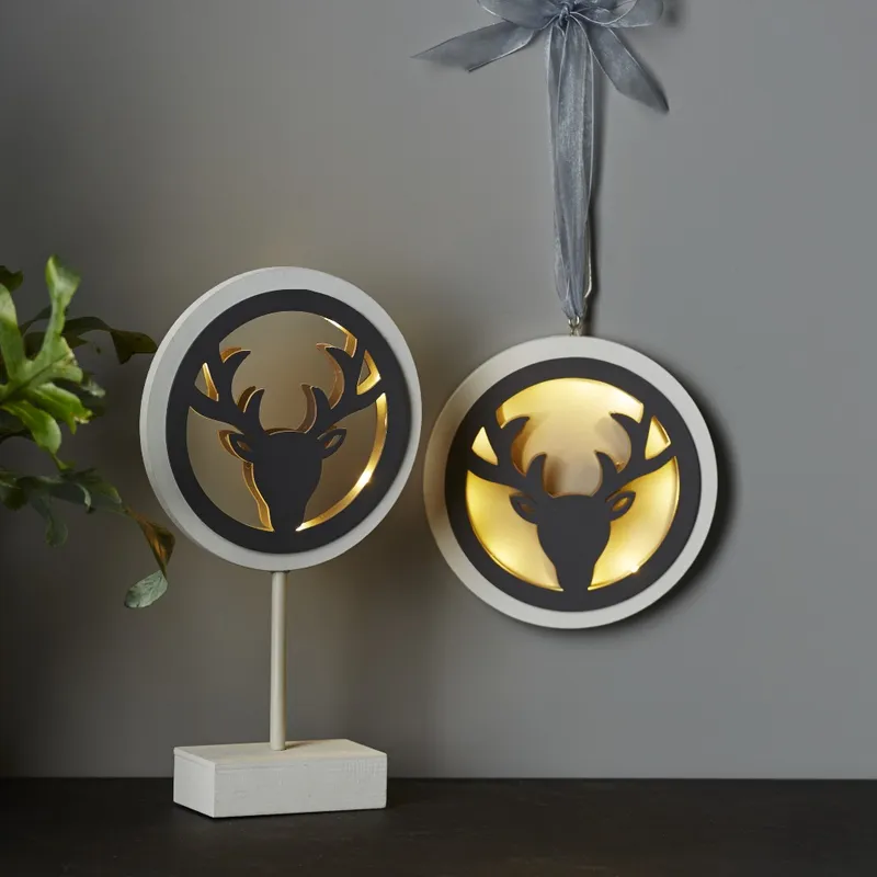 Dekoracja stojąca Led WOODWORKS 17,5cm na baterie — zdjęcie 3