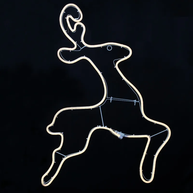 Dekoracja świąteczna Renifer 2D NEON LED 95cm wysokości — zdjęcie 3