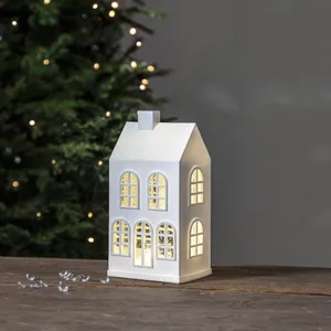 Dekoracja świąteczna domek z brokatowym płynem Led VINTER 22,50cm na baterie