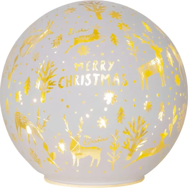 Dekoracja szklana kula z podświetleniem Led MERRY XMAS 15cm na baterie — zdjęcie 2