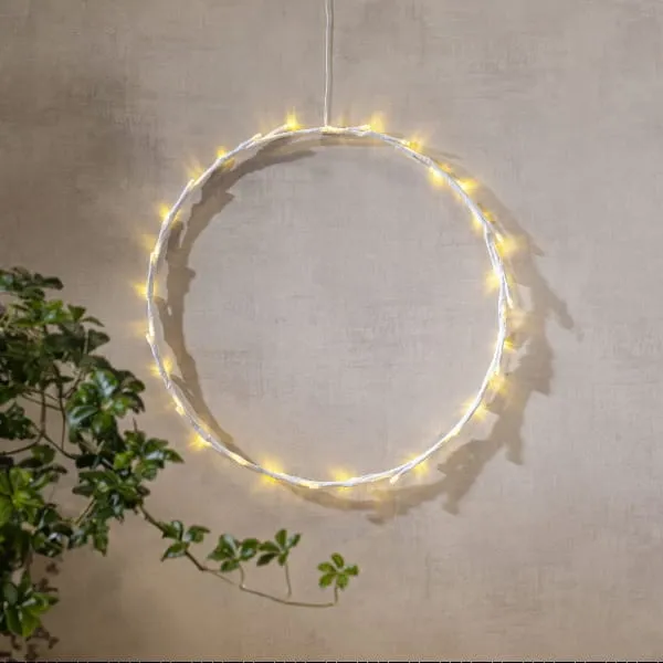 Dekoracja wianek z oświetleniem Led CRISPY 35cm na baterie — zdjęcie 4