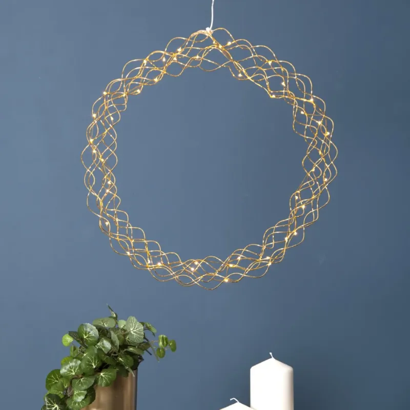 Dekoracja wianek z oświetleniem Led CURLY 45cm — zdjęcie 3