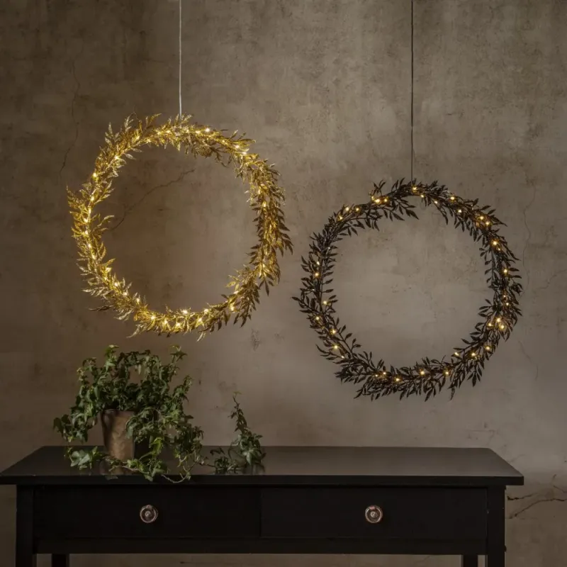 Dekoracja wianek z oświetleniem Led ELEGANT 44cm na baterie — zdjęcie 3