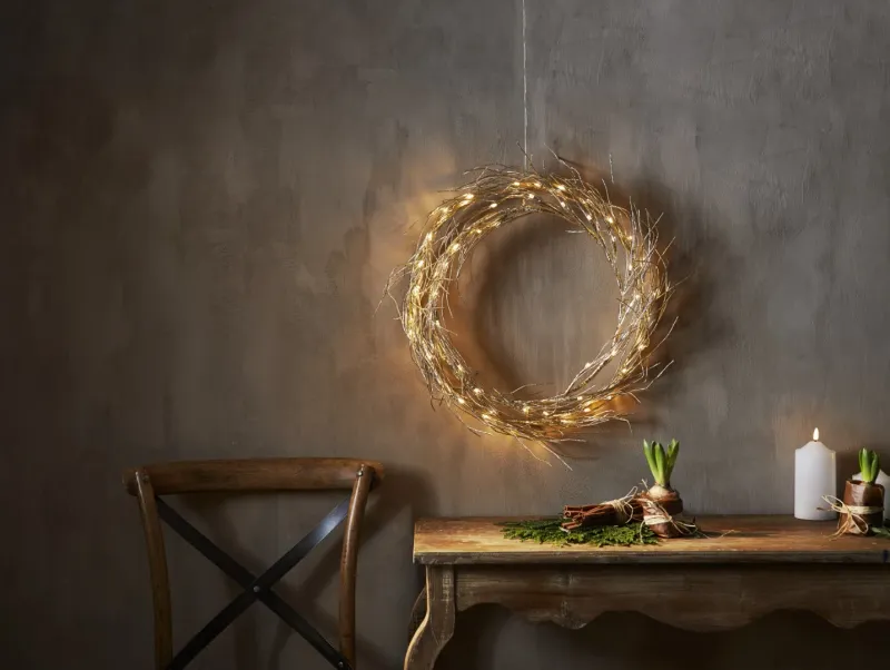Dekoracja wianek z oświetleniem Led FIZZY 45cm — zdjęcie 5