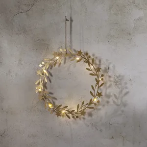 Dekoracja wianek z oświetleniem Led HOLIDAY 28cm na baterie