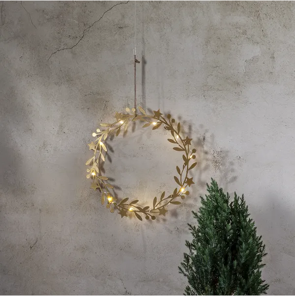 Dekoracja wianek z oświetleniem Led HOLIDAY 28cm na baterie — zdjęcie 4