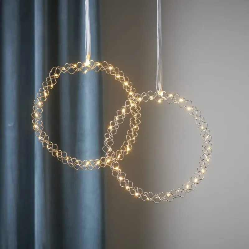Dekoracja wianek z oświetleniem Led HOOP 30cm na baterie — zdjęcie 4