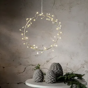 Dekoracja wianek z oświetleniem Led POPPY 20cm na baterie