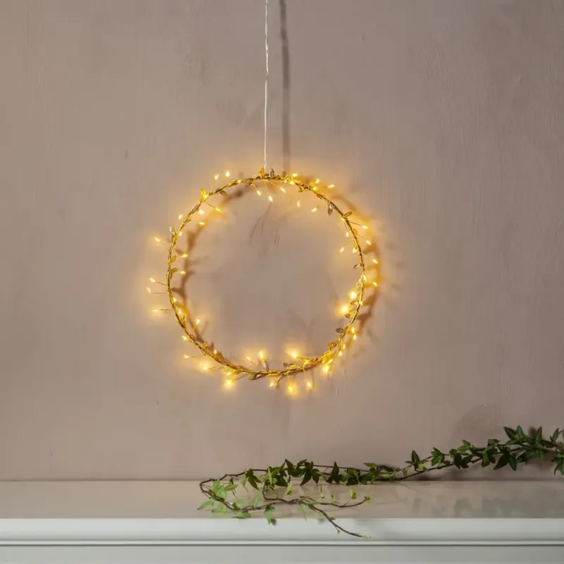 Dekoracja wianek z podświetleniem Led WINNY 28cm na baterie — zdjęcie 4