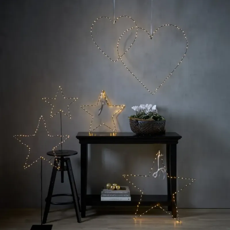 Dekoracja wisząca LED Dew Drop serce MIRA 45cm — zdjęcie 4