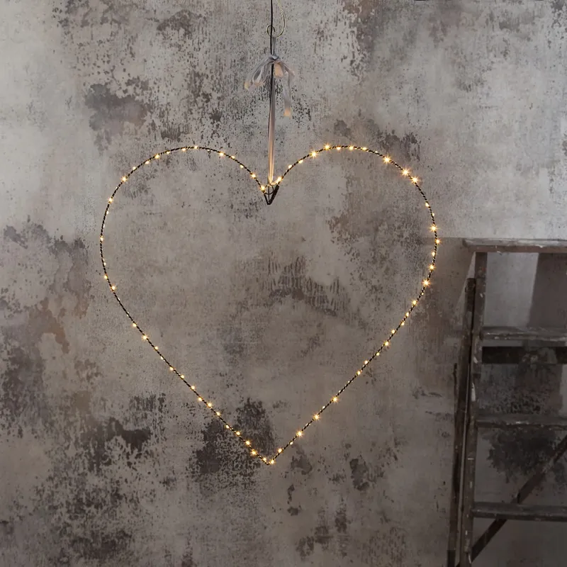 Dekoracja wisząca LED Dew Drop serce MIRA 70cm — zdjęcie 4
