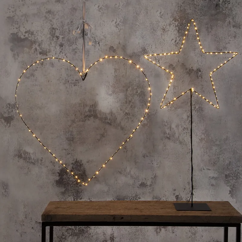 Dekoracja wisząca LED Dew Drop serce MIRA 70cm — zdjęcie 5