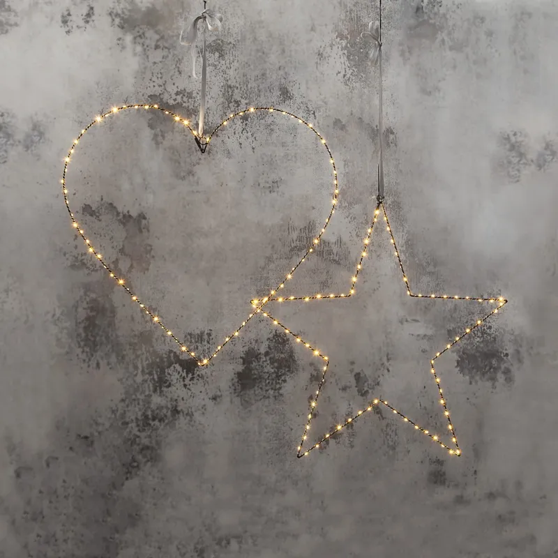 Dekoracja wisząca LED Dew Drop serce MIRA 70cm — zdjęcie 6