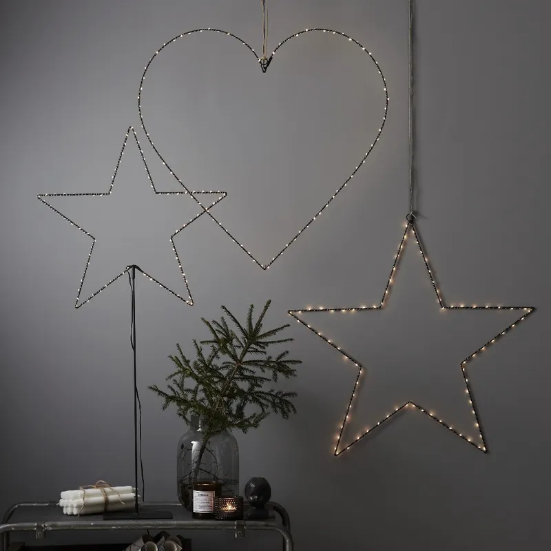 Dekoracja wisząca LED Dew Drop serce MIRA 70cm — zdjęcie 7